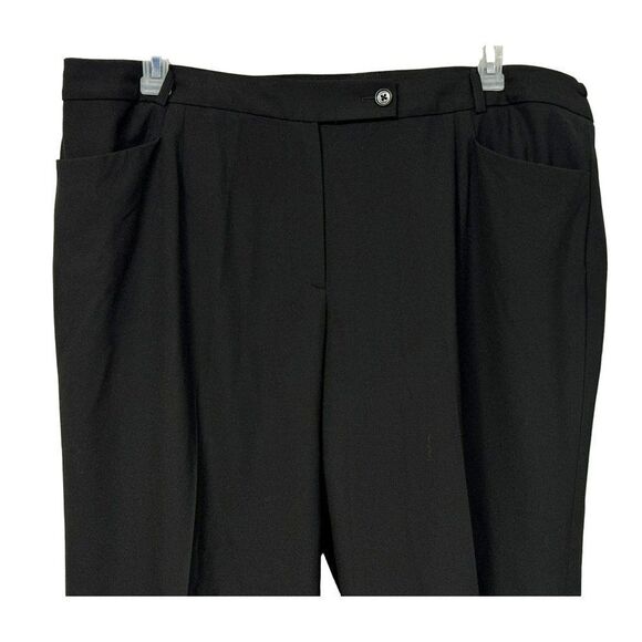 Talbots Woman Black Wide Leg Trousers Sz 20W Stretch Pants Classic Slacks - Picture 4 of 8
